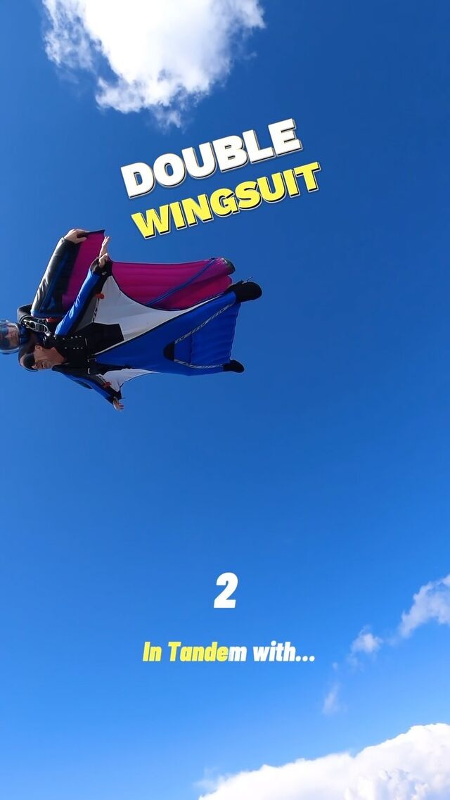 Double wingsuit jump in flock! 😍🔥Sylvain, who already has many solo wingsuit jumps to his credit after a long break, didn’t want to go solo again and wanted to do a tandem wingsuit to get the most out of his flight!As an experienced wingsuiter, he wanted to put his own wetsuit back on 😊.It’s a dream come true for him to be able to jump again, this time with several people, when he never thought he’d be back in the sky! 🤟🦜 : @vincent_descols_le_blond @paulineubo #wingsuit #cloud #fly #flysuit #wingsuiteverydamnday #wingsuitflying #cloudscapes #skyvibration #adventures #clouds #cloudcode #wingsuittandem